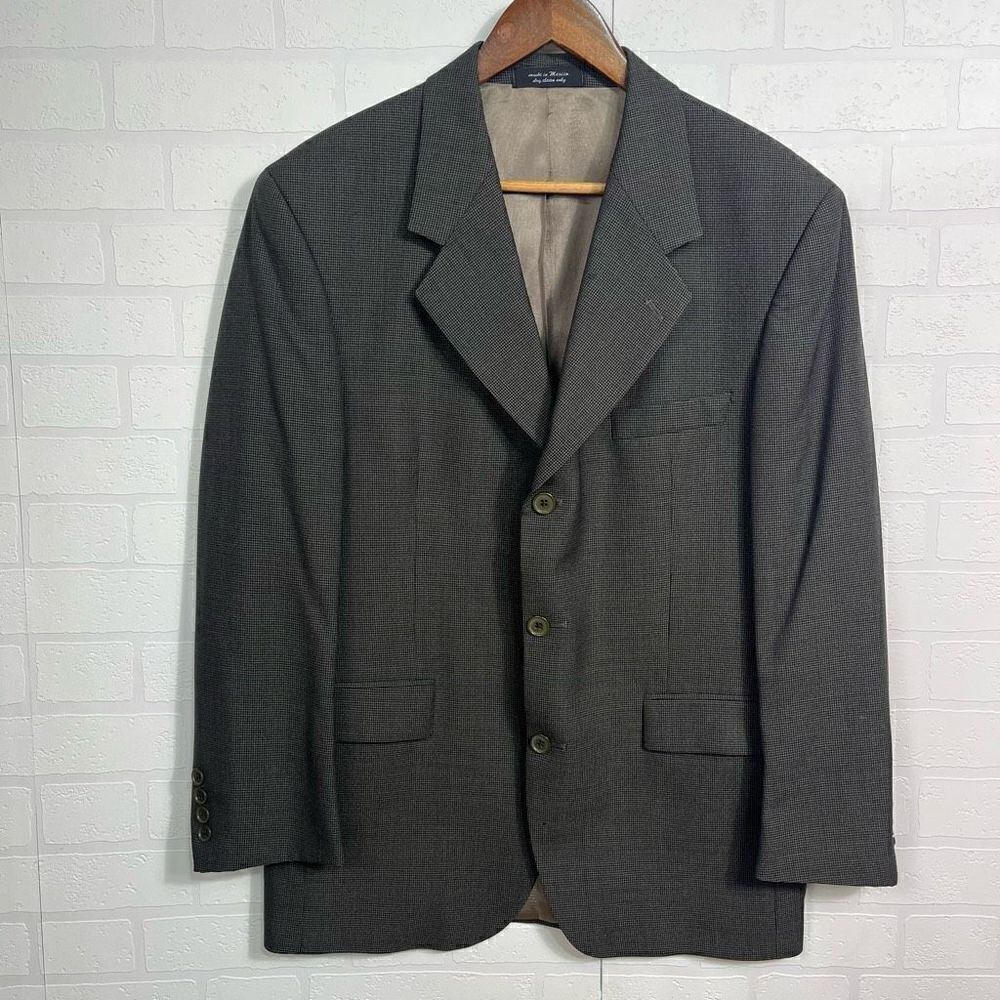 Andrew Fezza Mens Suit Set Size 40S 33 Gray all seasons cashmere Wool Blend
